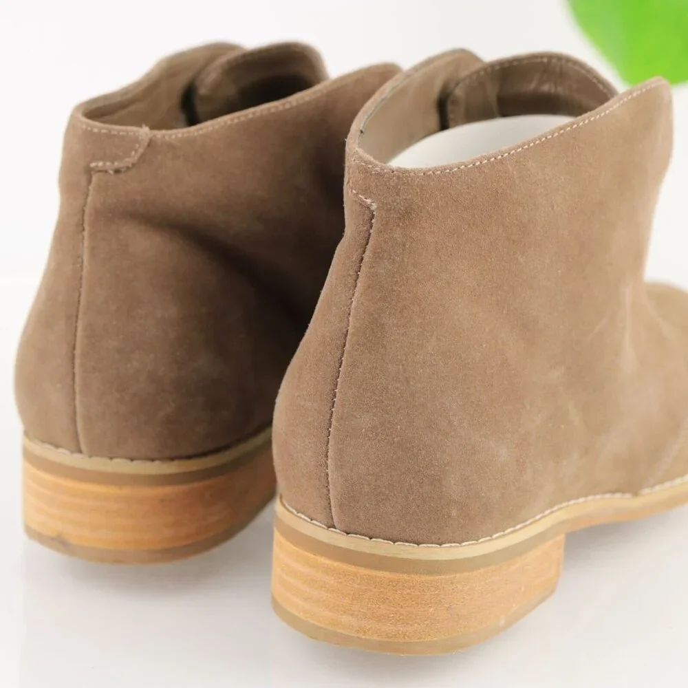 Blondo Womens Verona Boot Size 8.5 Waterproof Tan Suede Laceles Pull On Bootie - Picture 3 of 11